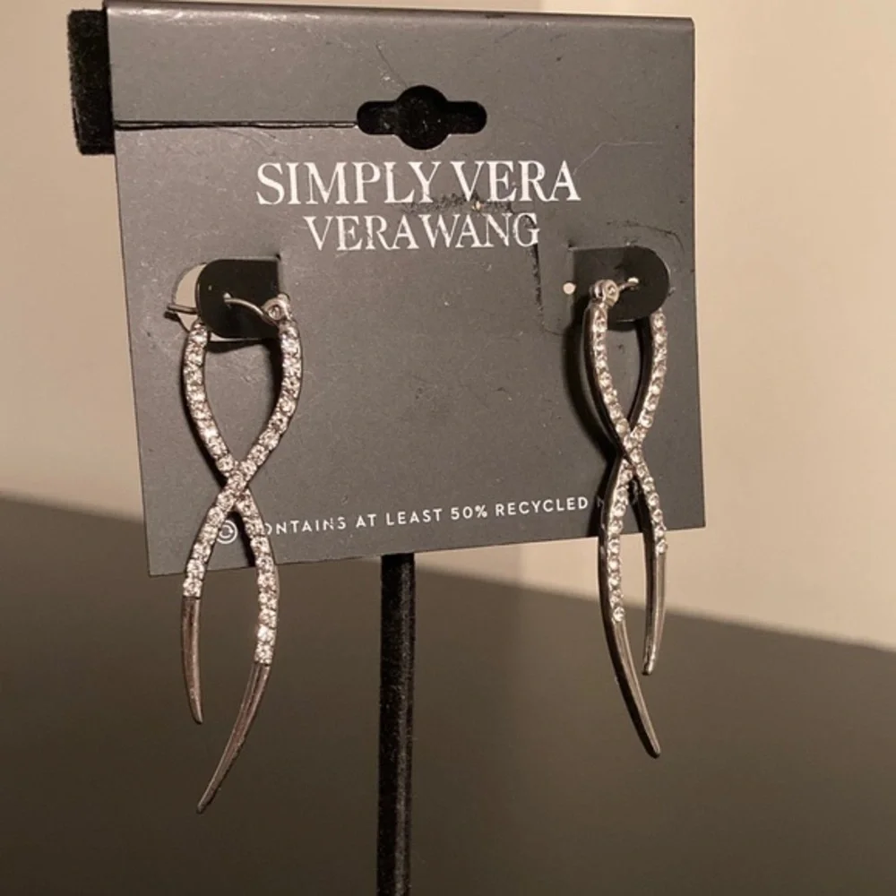 Simply Vera Vera Wang Twisted Silver Earrings